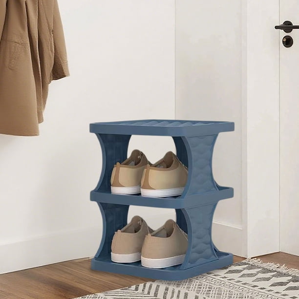 Zapatero de plástico de tres niveles, zapatero conciso, zapatero multicapa para el hogar, zapatero para puerta, zapatero para dormitorio, zapatero para habitación de alquiler, zapatero con estante con