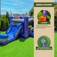 thumbnail image 4 of XJUMP Purplish Castle Bounce House Water Slide Combo with Splash Pool (with Air Blower), Commercial Grade, for Kids and Adults, 4 of 11
