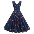 thumbnail image 5 of formal Dresses for Women Spring Summer Green Fresh Cute Sweet Strawberry Print Party Comfort Plus Size Summer Dresses, 5 of 5