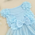 thumbnail image 5 of Coerni Baby Girl Summer Romper Set Lace Skirt Dress Headband Outfits Sleeveless Flower Bow New Born Clothes Suit, 5 of 6