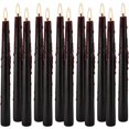 thumbnail image 3 of 10 Pack Black Taper Candles 12 Inch Tall 3/4 Inch Thick Burn 10 Hours, 3 of 13