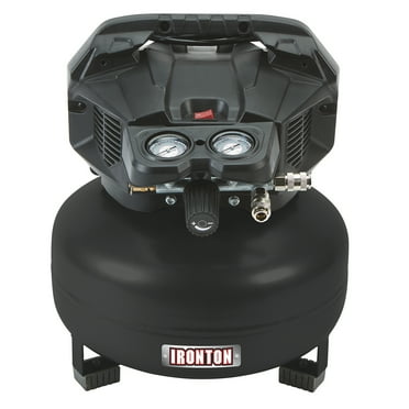 Ironton Oil-Free Pancake Compressor, 1.5 HP, 6 Gallons, 2.6/3.6 CFM