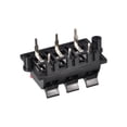 thumbnail image 3 of 6 Way  Spring Speaker Terminal Clip Push Release Connector Audio Cable Terminals Strip Block Black Red WP6-03, 2Pcs, 3 of 3