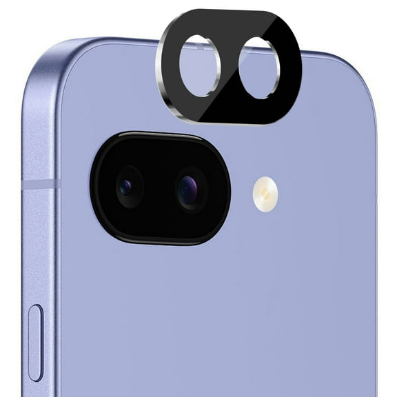 For Google Pixel 9A Camera Lens Colored Edge Tempered(2.5D) - Black