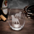 thumbnail image 3 of Rottweiler Stemless Wine Glasses (Set of 2) | Unique Gift for Dog Lovers | Hand Etched with Breed Name on Bottom, 3 of 7