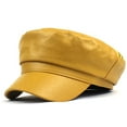 thumbnail image 4 of SikaFu Pi Jun Hat Female Autumn And Winter Alphabet Student Hat Edition Fashion PU Naval Hat High -Speed Sales Tong Hat, 4 of 6