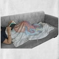 thumbnail image 6 of Octopus Soft Flannel Fleece Blanket, Marine Animals Undersea with My Baby Wording in Pastel Watercolor Style, Cozy Plush for Indoor and Outdoor Use, 50" x 60", White and Multicolor, by Ambesonne, 6 of 6