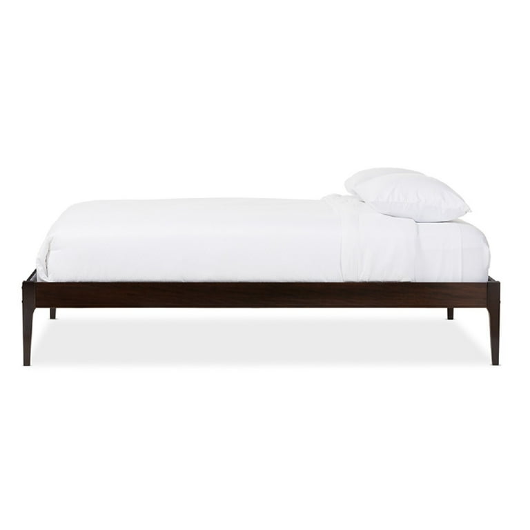 Baxton Studio Bentley Mid-Century Modern Walnut Finishing Solid Wood Queen Size Bed Frame Baxton Studio Bentley Mid-Century Modern Walnut Finishing Solid Wood Queen Size Bed Frame
