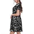 thumbnail image 2 of Lsque Snake Print Women's Casual Dress T-Shirt Summer Short Sleeve Scoop Neck Swing Dresses, 2 of 6