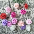 thumbnail image 3 of Farfi 100Pcs Artificial Flower Beautiful Solid Color PE Foam Wedding Simulation Foam Rose for Party (Mint Green), 3 of 13