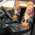 thumbnail image 2 of Sikiie Colorful Wave Dragon Head Car Seat Protector 2 Pack Car Seat Cushion Mat, Car Seat Covers for SUV, Truck, Van, 2 of 7