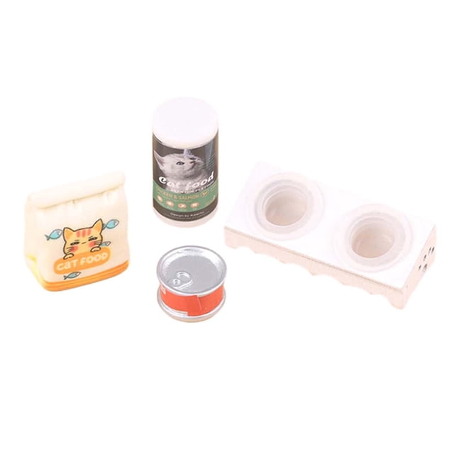 Accesorio para Mascotas de Casa de Muñecas Hugo Modelo de Escena en Miniatura 1:12 Plato de Agua para Gatos Estilo A