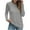 Gray, variant on tarylea Trendy Tops for Women Crew Neck Stripe Tops Long Sleeve Solid Color Shirts Casual Loose Homewear Dailywear Tops