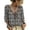 Gray, variant on Polka Dot Lace Up Blouse Women's V-Neck Abstract Geometric Print Beach Vacation Clothes