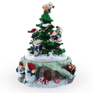 Home Accents Holiday 62 in Penguins with Christmas Tree Holiday Yard  Decoration TY337-1611-1 - The Home Depot