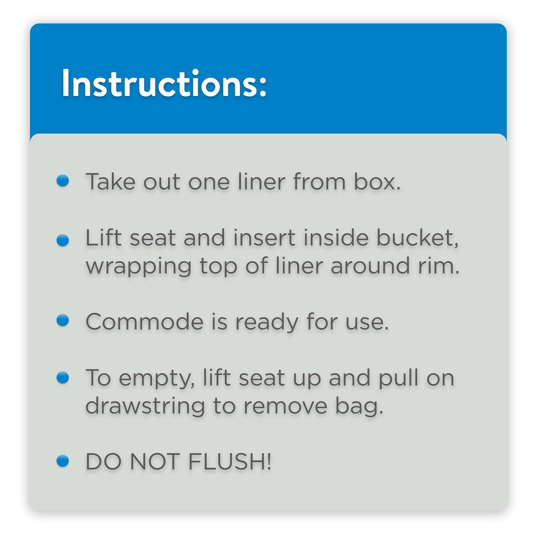 Equate Bed & Bath Commode Liner Bags with Absorbent Pad, 12 Count