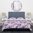 thumbnail image 3 of Designart "Seamless Lilac Wave Symphony II" Purple Abstract Bedding Covert Set - Modern & Contemporary Bed Set With 2 Shams, 3 of 5