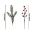 thumbnail image 4 of 12 Pcs Snowy Cedar Berry Picks Christmas Frosted Pine Branches Artificial Red Berry Cedar Stems Faux Greenery Holly Berries Sprays for Xmas Tree Wreath Floral Arrangement Party Decor, 4 of 7