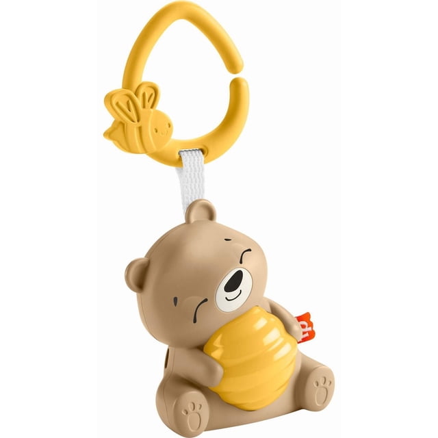 Fisher-Price Beary Soothing Portable Baby Infant Sound Machine with Customizable Timer, Brown