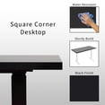 thumbnail image 2 of VIVO Electric 118” x 55” Square Corner Desk, Black Table Tops, Black Frame, 2 of 8