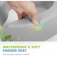 OasisSpace Toilet Seat Risers with Lid and Lock Padded Toilet Seat