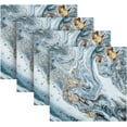 thumbnail image 4 of GZHJMY Soft Reusable Satin Table Decorative Napkins,20x20InX4 PCSWater Wave Sand Gold,Family Dinner Wedding Banquet, Cocktail Party, Kitchen,Birthday Party, 4 of 7