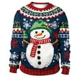 thumbnail image 4 of Unisex Ugly Christmas Sweater with 3D Christmas Tree Design Festive Holiday Pullover for Men and Women, 4 of 5