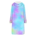 thumbnail image 5 of Fancifize Hoodies for Women Zip Up Fleece Long Jacket Tie-Dye Tunic Sweatshirts Fall Winter Fashion Clothes Outwear With Pocket, 5 of 5