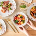 thumbnail image 4 of VEWEET 24-Piece Porcelain Dinnerware Set, Ivory White Dinner Set, Service for 6, 4 of 7