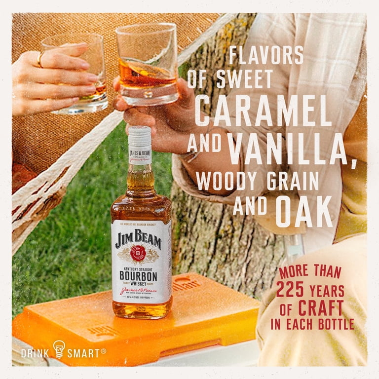 Jim Beam White Label Straight BourbonAged 4 Years, 1.75 L Bottle