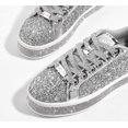 thumbnail image 6 of LUCKY STEP Platform Sparkly Fashion Sneakers Glitter Casual Shoes,Silver,Womens, 6 of 10