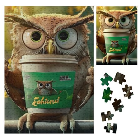 Palnkart Owl Wooden Jigsaw Puzzle Vertical Style for Adults and Kids - Ideal Gift for Family and Friends 300PCS