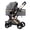 Grey A, variant on 2 in 1 Baby Strollers For Infant And Toddler, High Landscape Shock-absorbing Carriage Baby Stroller For Newborn, Two-way Pram Trolley Baby Pushchair Ideal For 0-36 Months