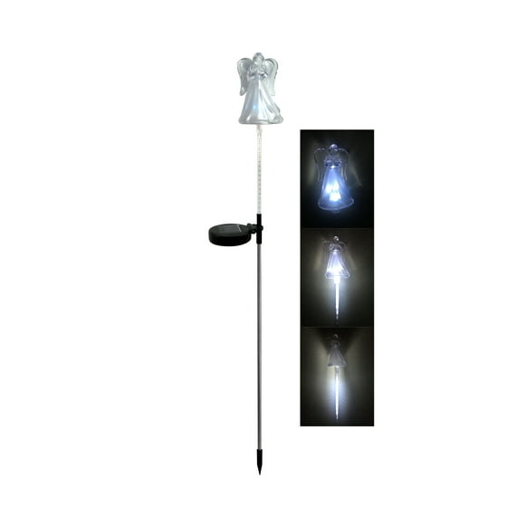 Green Garden Solar Powered Flashing Led Light Angel Stake Green Garden Solar Powered Flashing Led Light Angel Stake Set Of 2 Com