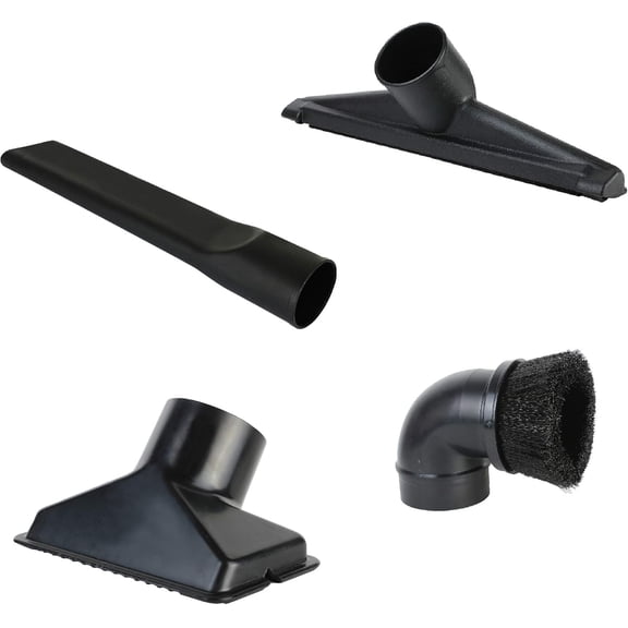 ALL PARTS ETC. Shop Vac Accessories 2 1/2 inch Attachments (2.5 Wet Dry Vac Accessories - Floor Brush, Dust Brush, Crevice Tool, Utility Nozzle, for Shop Vac (4-Pack Attachments)
