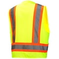 thumbnail image 2 of Pyramex Safety RVZ2410X3 Hi-Vis Lime Safety Vest Mesh Polyester Back Material - 3X Large, 2 of 3