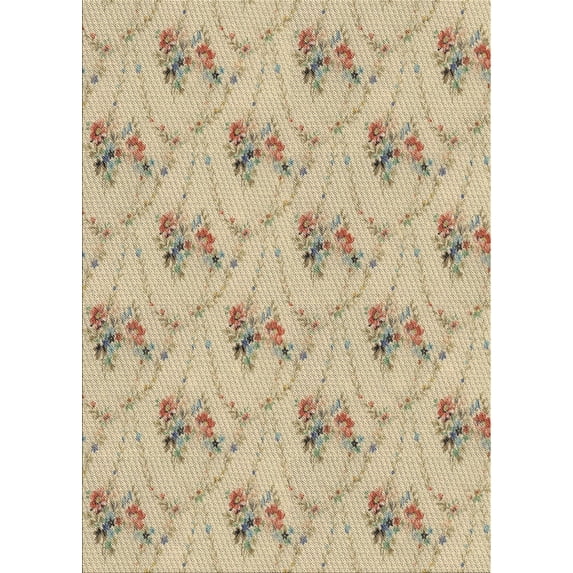 Ahgly Company Machine Washable Indoor Rectangle Transitional Khaki Gold Area Rugs, 7' x 10'