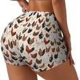 thumbnail image 2 of Vsdgher Roosters and Chickens print Workout Shorts for Women Seamless Soft Smooth Gym Yoga Scrunch Active Exercise Fitness Shorts, 2 of 8