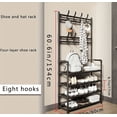 thumbnail image 5 of Clothes Rack Shoe Rack Stainless Steel Wardrobe Space Suitable for Bedroom, Entryway, and More, 5 of 5