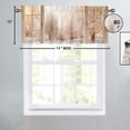 thumbnail image 4 of Winter Forest Landscape Rod Pocket Thermal Insulated Curtain Valance Snowy Pine Trees Snowflakes Nature Scenery Thermal Insulated Room Darkening Curtain for Dinning Room 54 by 18 in, 1 Panel, 4 of 6