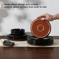 thumbnail image 2 of Onader 12-Piece Plates and Bowls Sets, Dinnerware Sets for 4, Modern Stoneware Dinnerware Set for Home Restaurant, Dishwasher & Microwave Safe, Scratch Resistant, Matte Black, 2 of 9