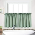 thumbnail image 2 of Kitchen Waffle Weave Curtains, Waterproof Rod Pocket Short Curtain, Bathroom Valance, 2 of 8