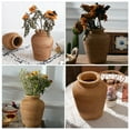 thumbnail image 4 of ELAYARD Handcrafted Brown Rattan Flower Vase and Multi-Purpose Storage Basket for Home Decor and Organization, 4 of 8
