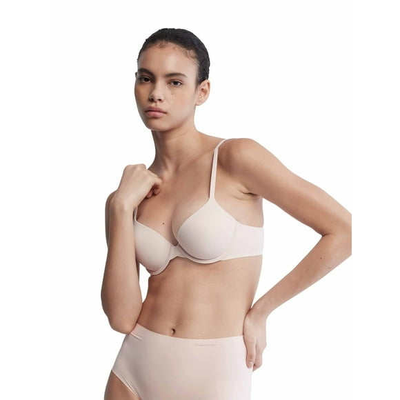 Calvin Klein Women's Perfectly Fit Lightly Lined Memory Touch T-Shirt Bra, 40B, nymph's thigh