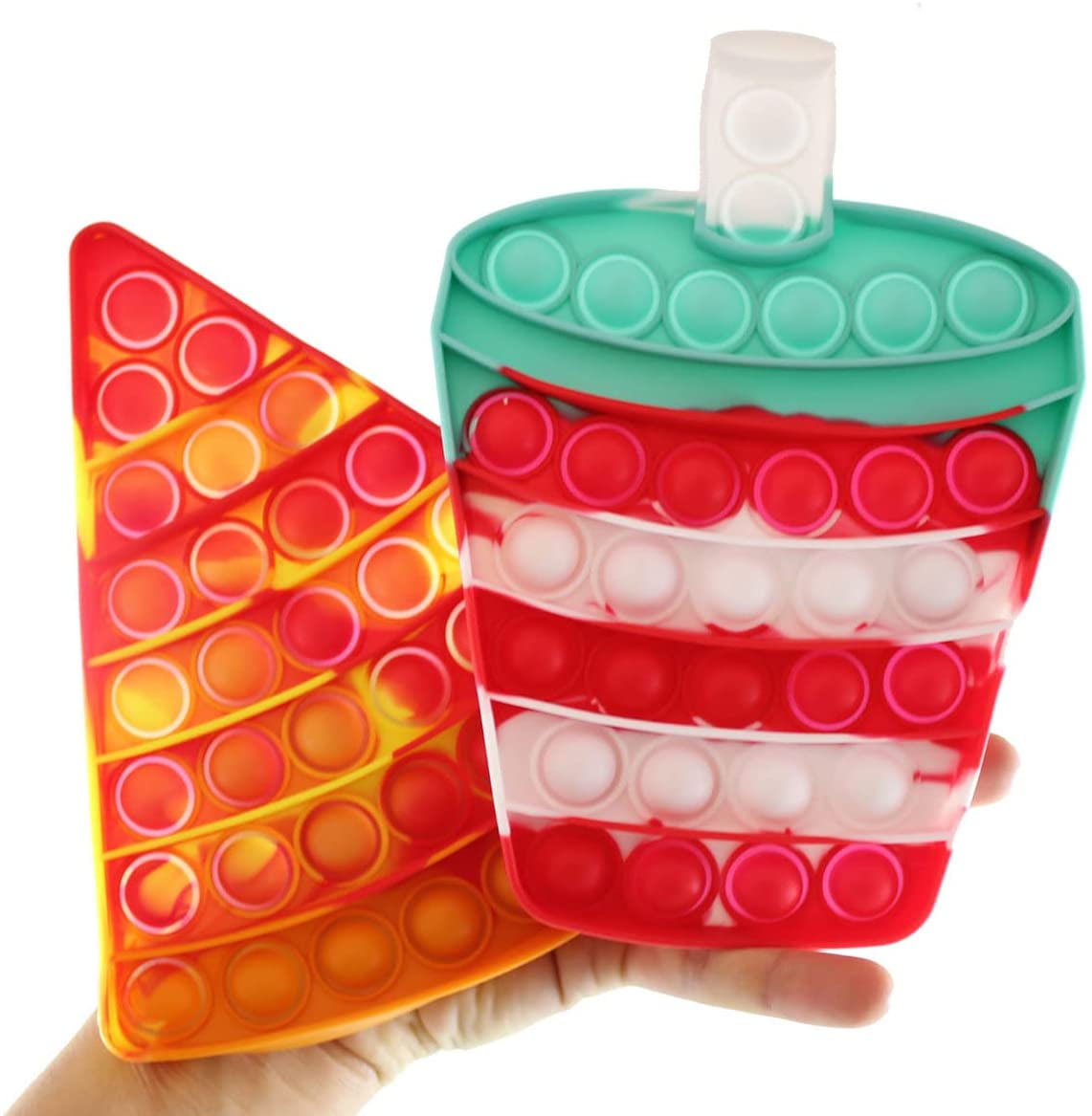 3pcs Fidget Toy Popit Bubble Burger & Fries & Donut Sensory AntiStress ADHD Game 