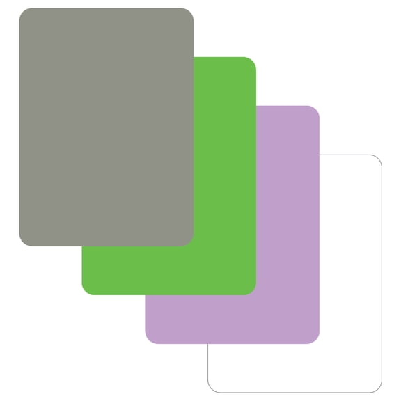 Cut N’ Funnel "Lavender Mojito"4-Pack Thick Multicolor Plastic Cutting Board Mats
