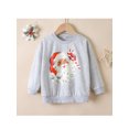 thumbnail image 2 of Seyurigaoka Christmas Unisex Kids Sweatshirt, Santa/Christmas Tree Crewneck Pullover, 2 of 8
