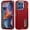 Red, variant on For Motorola Moto G 5G /Moto G 2025 Hybrid 3 Layers Hard 3in1 Shockproof with Kickstand Heavy Duty Hard TPU Rubber Anti-Drop Cover, XPM Phone Case [Teal / Hot Pink]