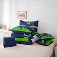 thumbnail image 5 of 7 Pcs Comforter Set Queen Size, Football Bed in a Bag with Flat Sheet and Fitted Sheet and Adults,Sports Bedding Set with Pillowcase and Sham(Seattle), 5 of 5