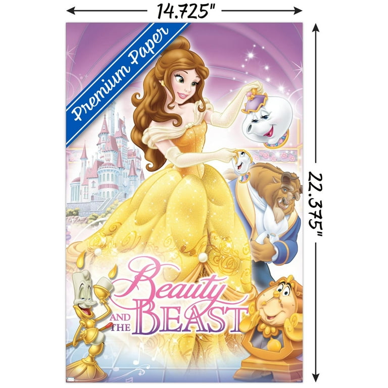 Disney's Beauty and the Beast ポスター　額付き Disney Beauty And The Beast - Cover Wall Poster, 14.725